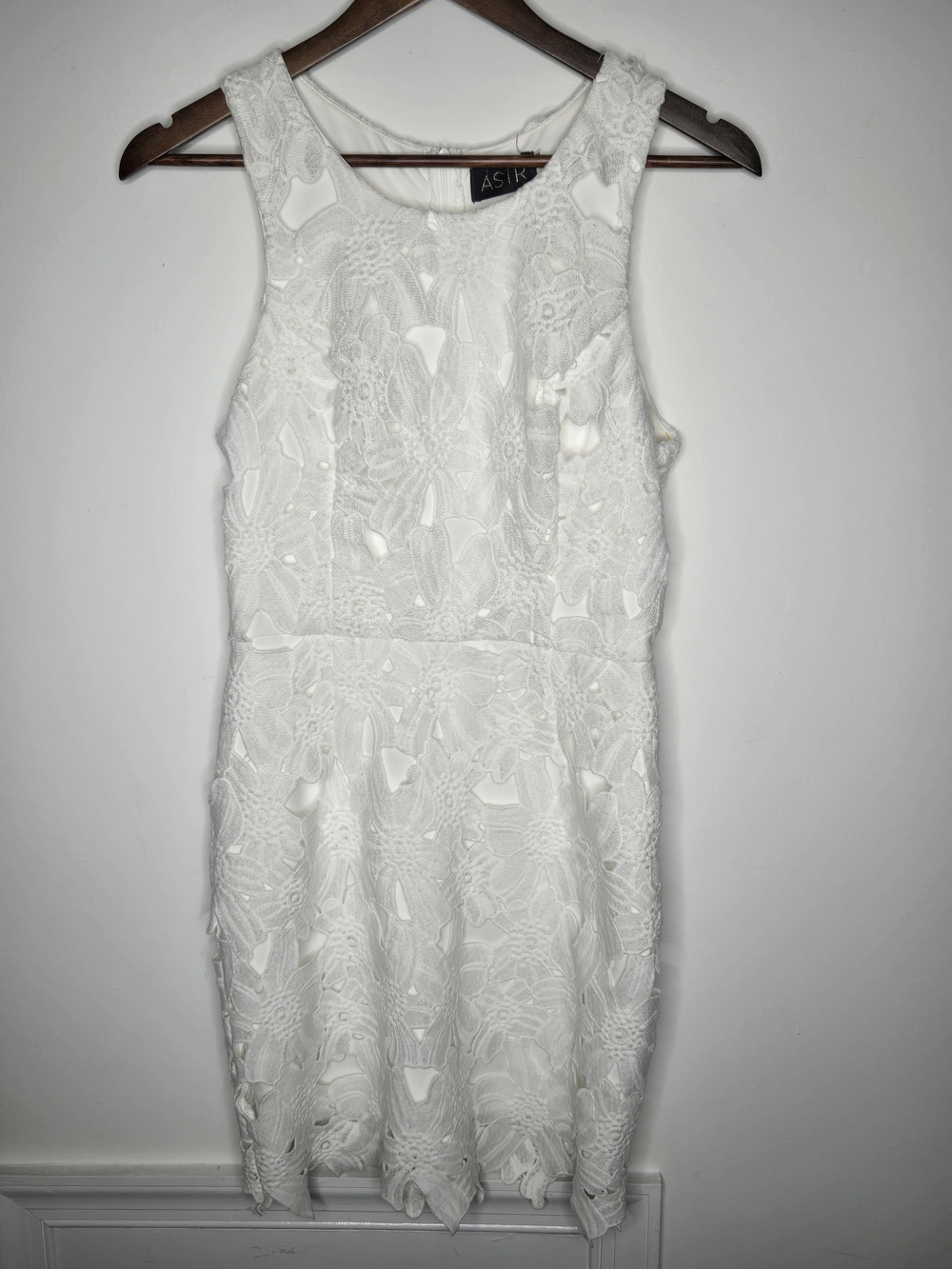 ASTR White Lace Dress Whimsigoth Cottagecore Bridal Shower Cocktail Mini Dress M